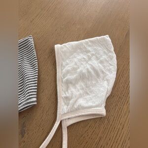 Briar baby bonnet size 3-6 months cream pointelle